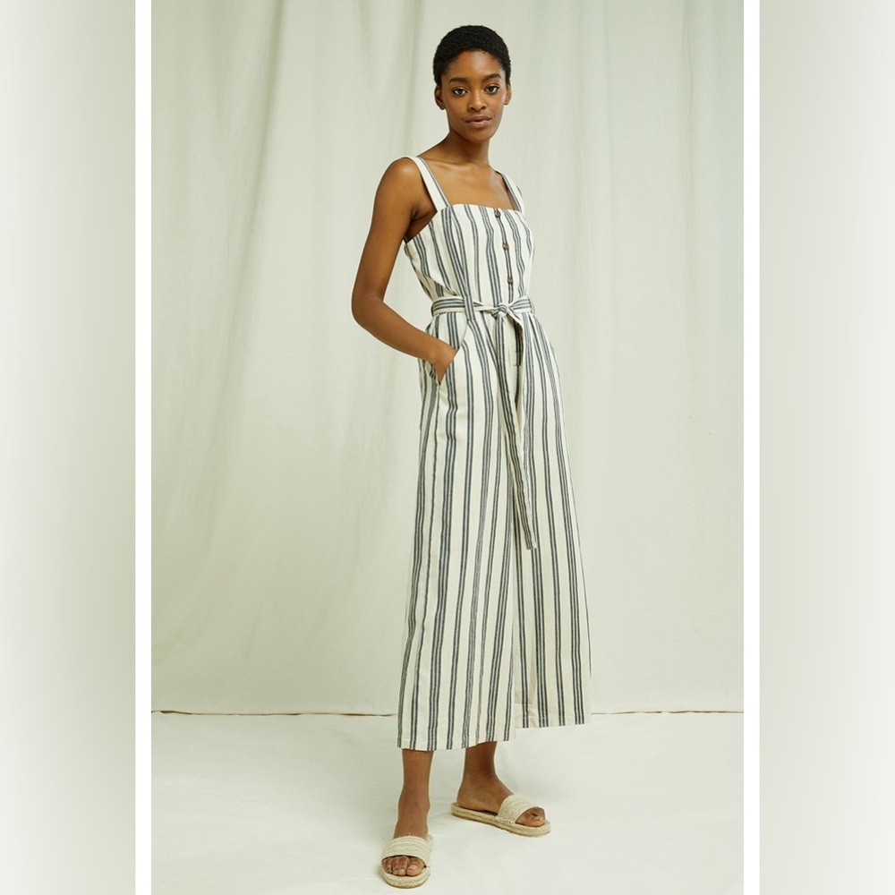 People Tree Rena Stripe Jumpsuit - Picture 3 of 13
